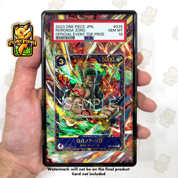 ワンピース カードゲーム One Piece Card PSA-style Display Item Zoro OP01-025 Flagship Promo Custom One Piece Graded Display Case