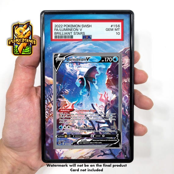 Lumineon V Alternate Art Custom Pokemon Graded Display Case - Etsy Lumineon V Alternate Art Custom Pokemon Graded Display Case - Etsy