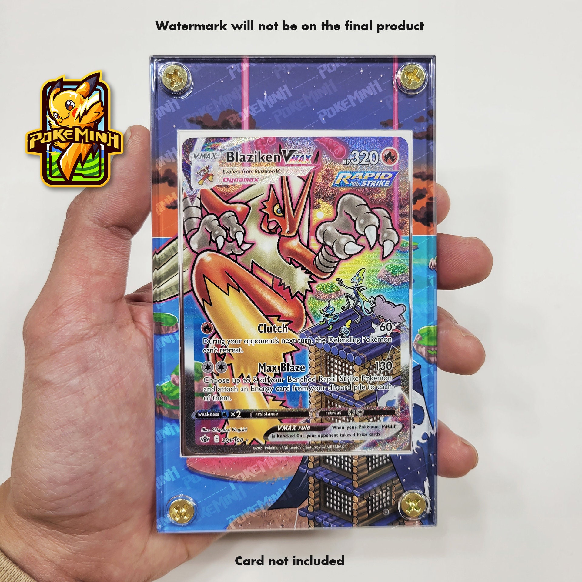 Blaziken VMAX Alternate Art Custom Pokemon Display Case - Etsy