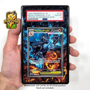 Mega Charizard X EX SAR Custom Pokemon Graded Display Case