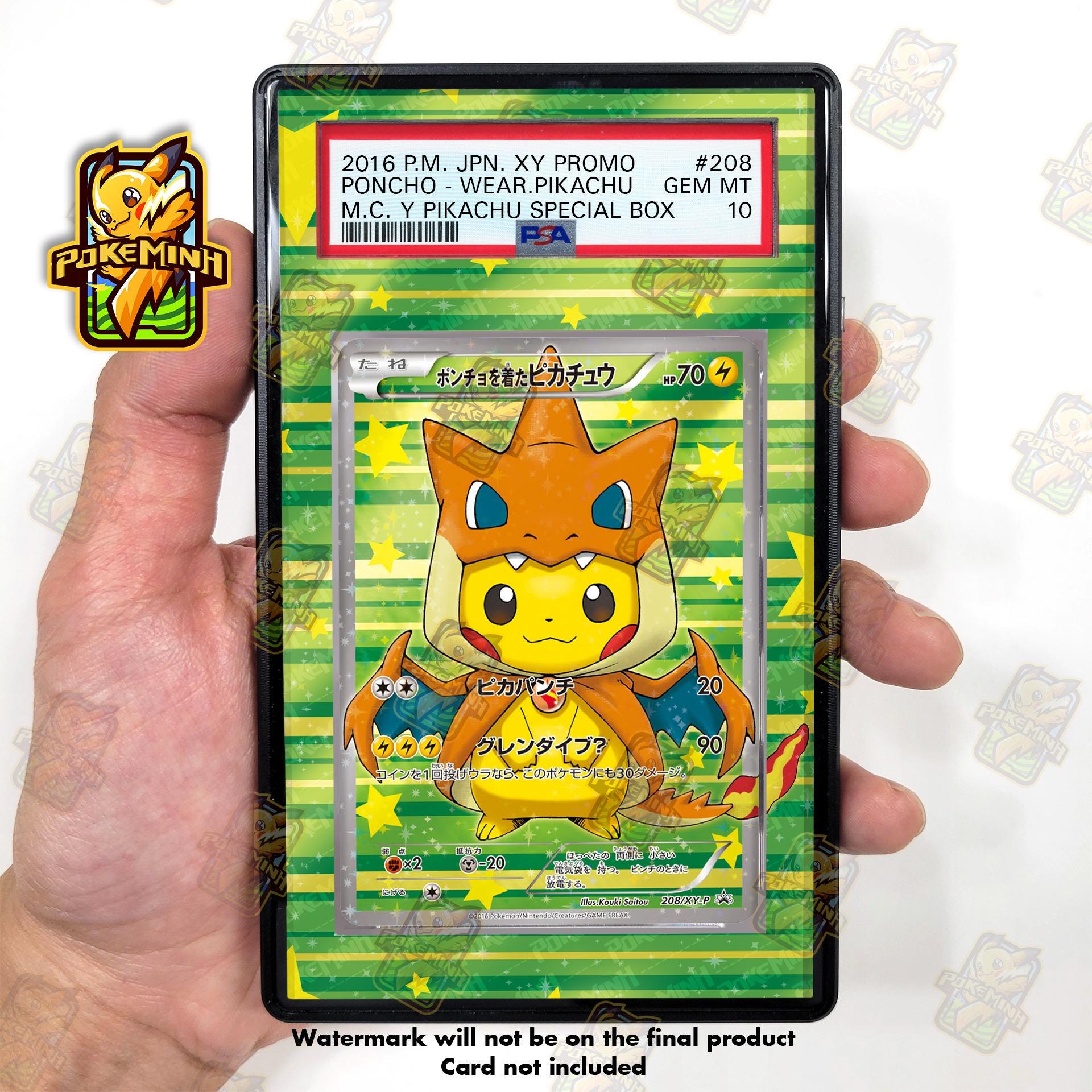 ポンチョピカチュウリザードン208 XY-Pカスタムポケモン鑑定済み