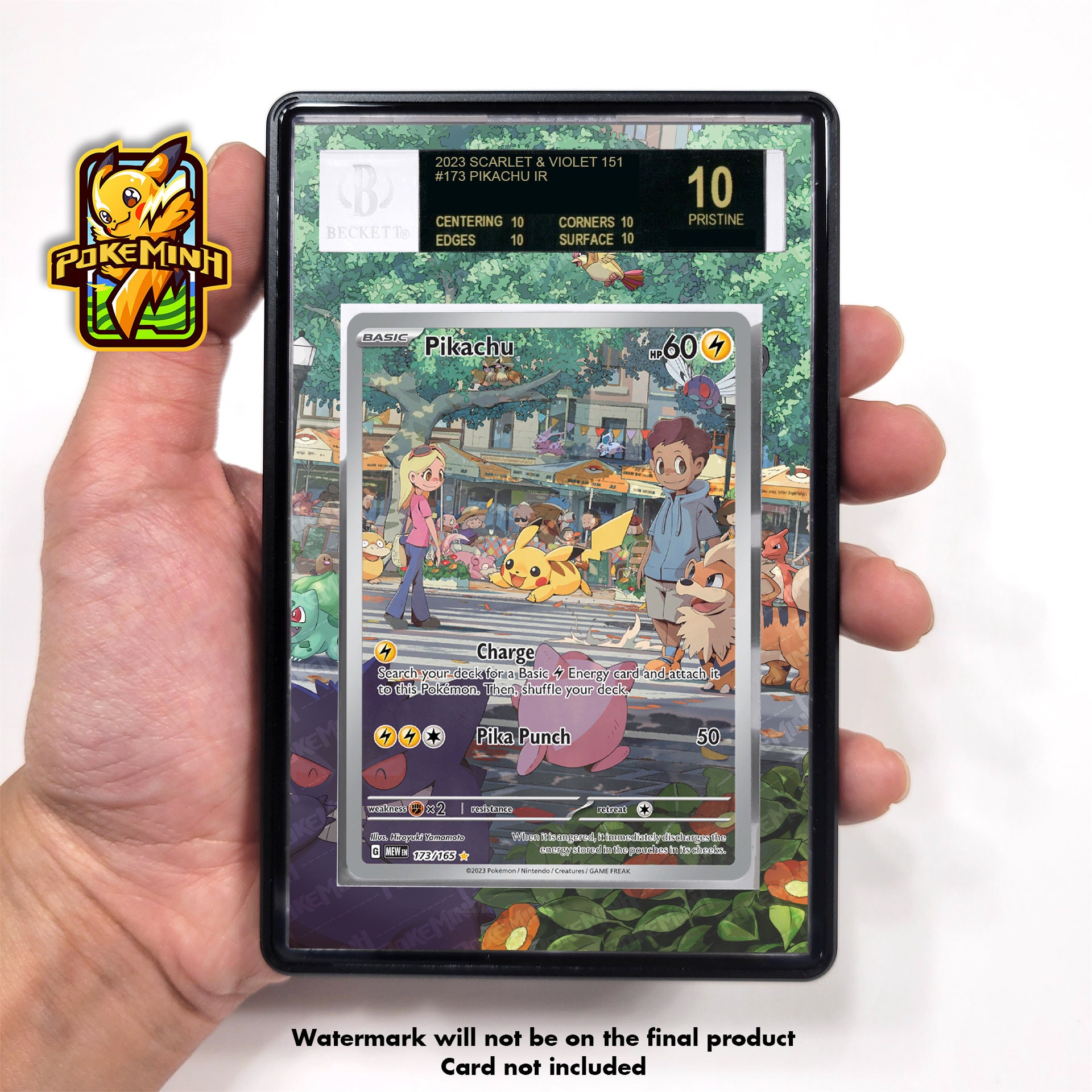 Pikachu 151 AR Custom Pokemon Graded Display Case - Etsy