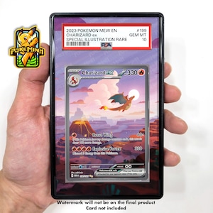 Vitrine graduée Pokémon Charizard 151 EX SAR personnalisée