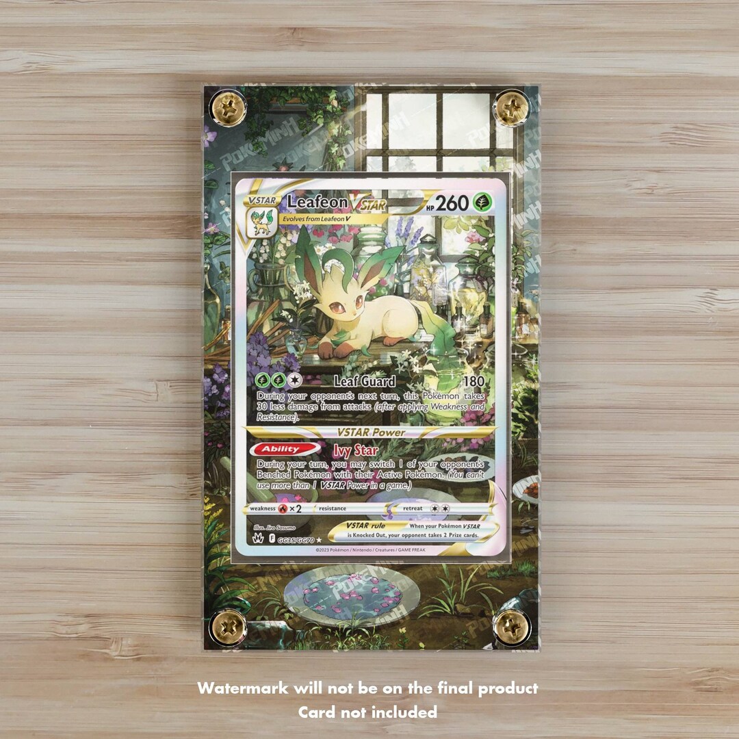 Leafeon VSTAR Alternate Art / SAR Custom Pokemon Card Display Etsy