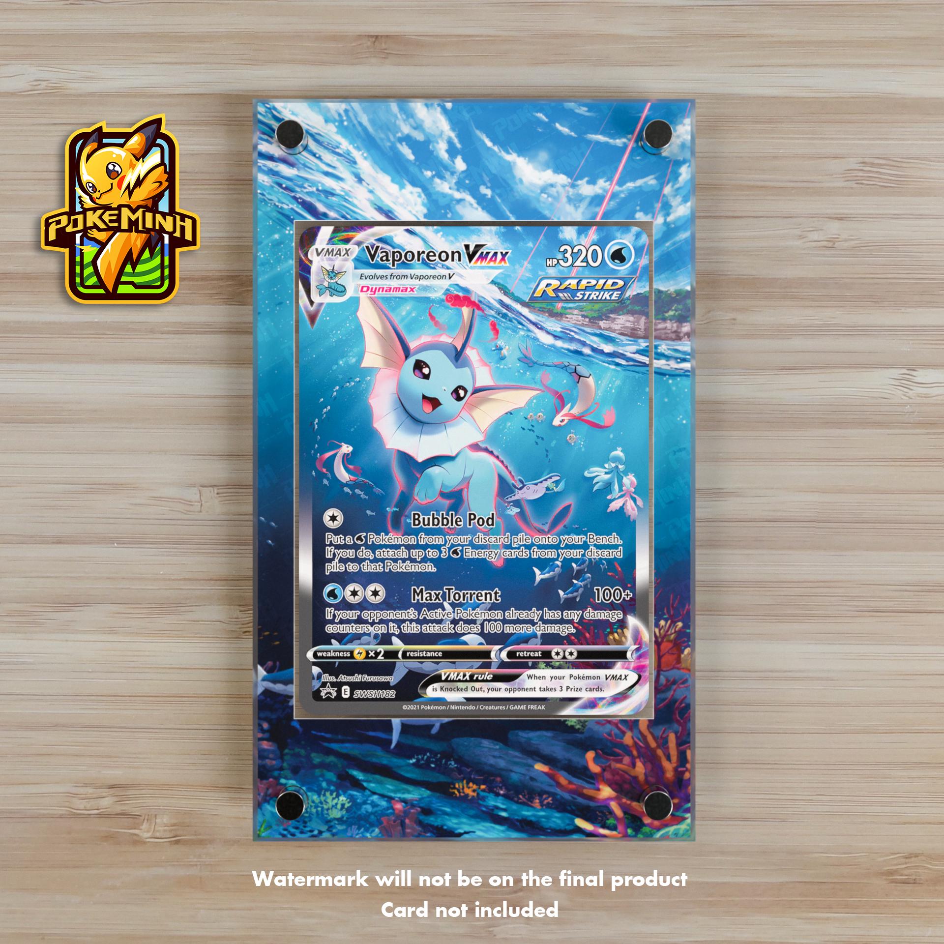 Vaporeon VMAX Alternate Art Custom Pokemon Display Case - Etsy