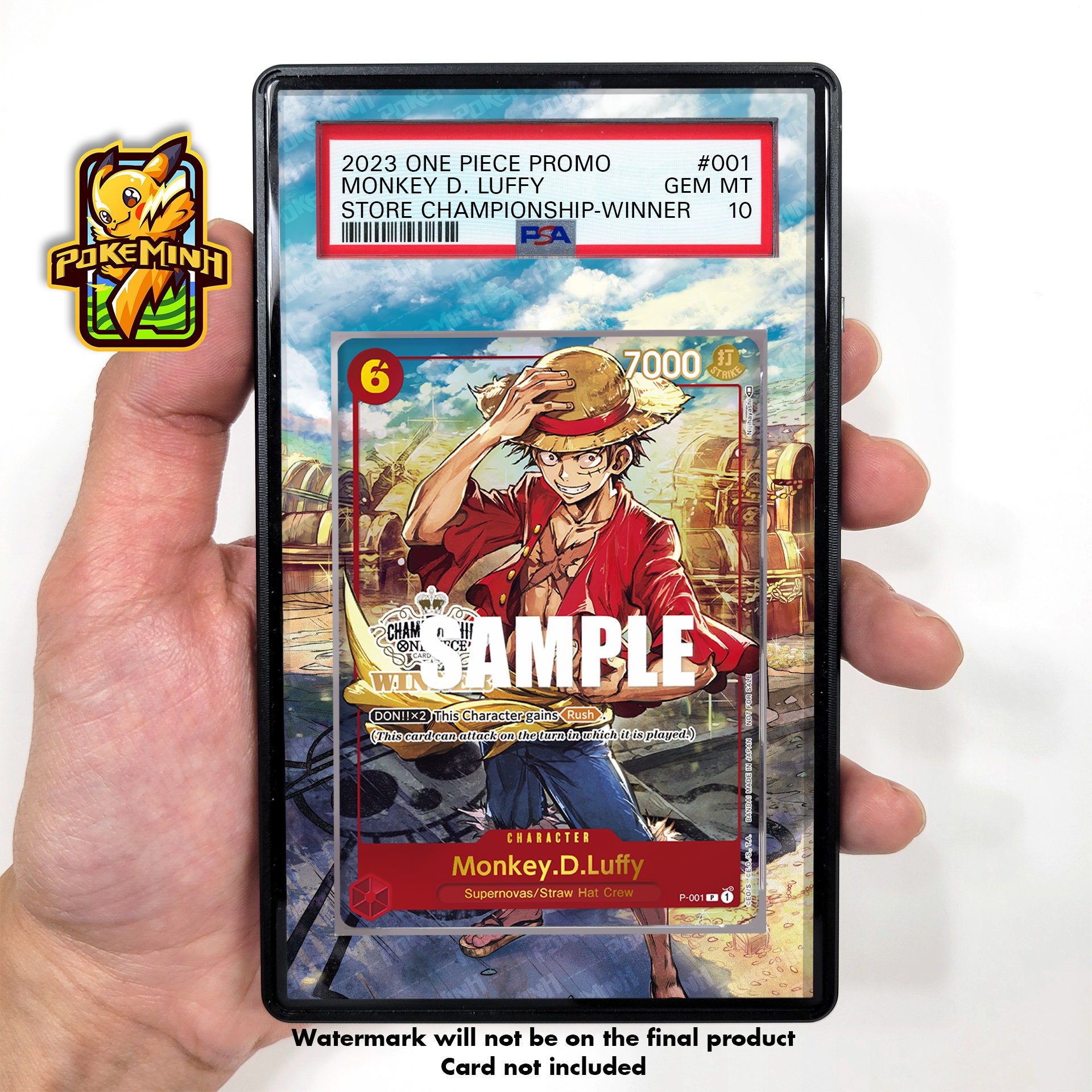Monkey D. Luffy Championship Custom One Piece Graded Display Case