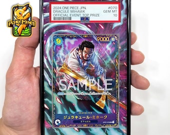 Mihawk OP01-070 Top Prize Custom One Piece Graded Display Case