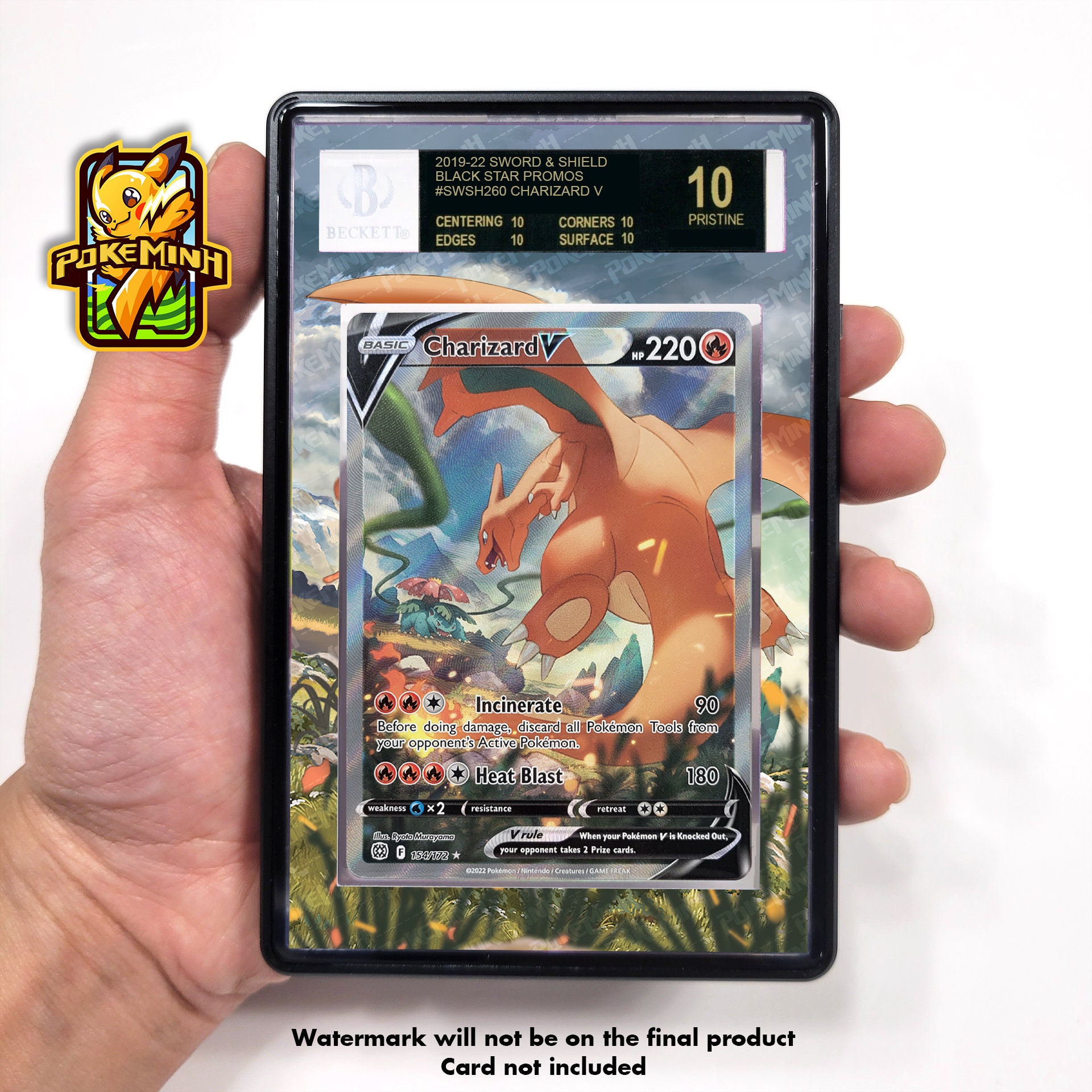 Charizard V Alternate Art Custom Pokemon Graded Display Case - Etsy