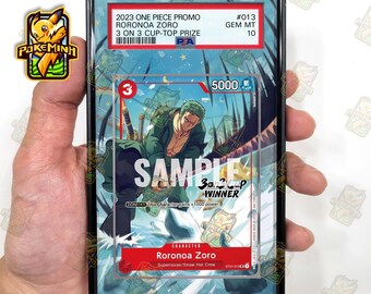 Zoro #013 (3 on 3 Top Prize) Custom One Piece Graded Display Case