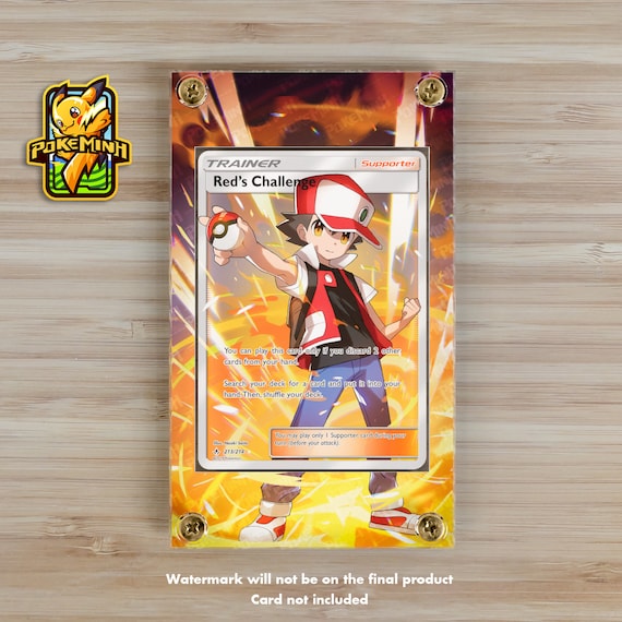 Red's Challenge () Full Art Trainer Custom Pokemon Display Case - Etsy