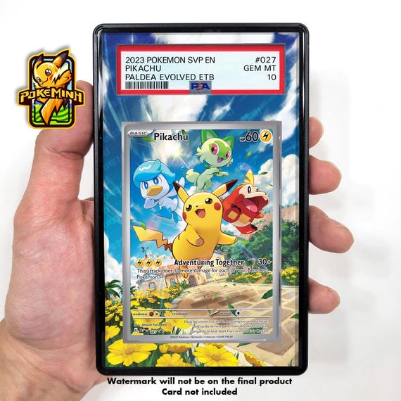Pikachu Scarlet Violet AR Promo Custom Pokemon Graded Display Case - Etsy