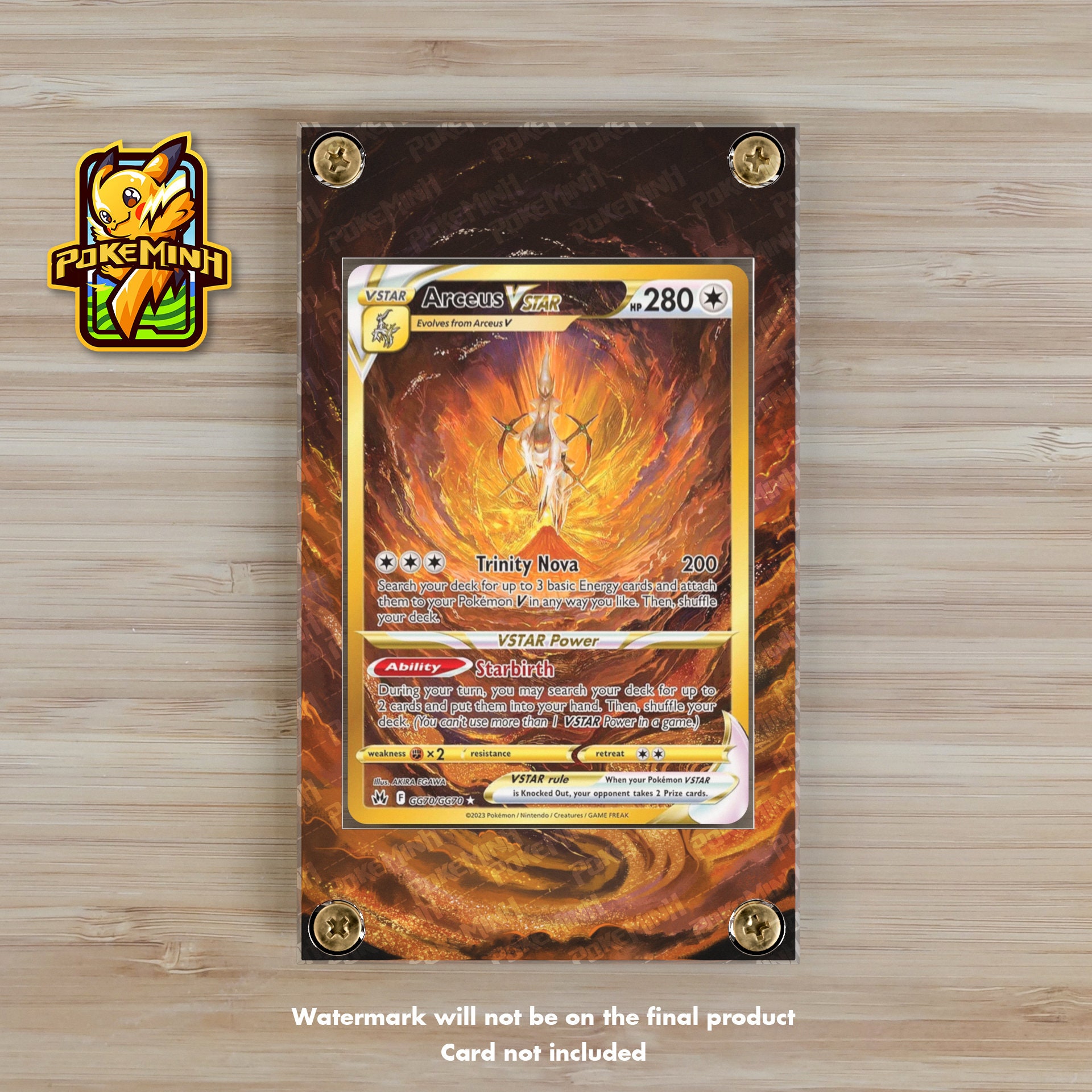 Golden Arceus Pokemon Card, Arceus Pokemon Card V Star