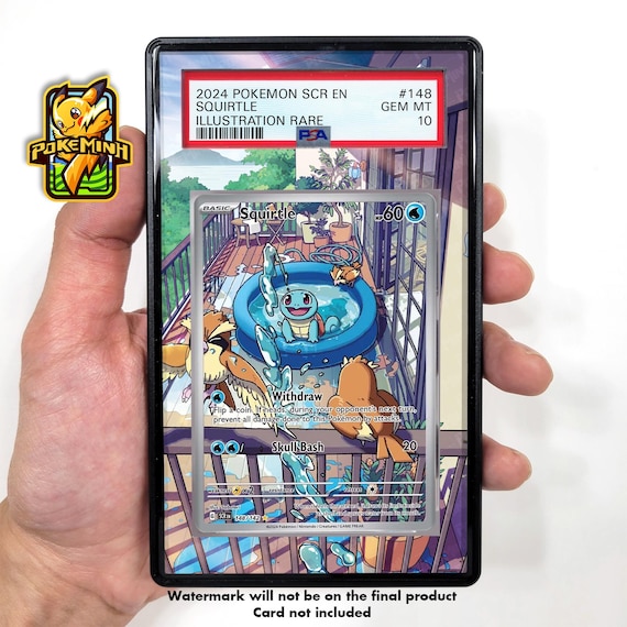 Squirtle AR Custom Pokemon Graded Display Case - Etsy Squirtle AR Custom Pokemon Graded Display Case - Etsy