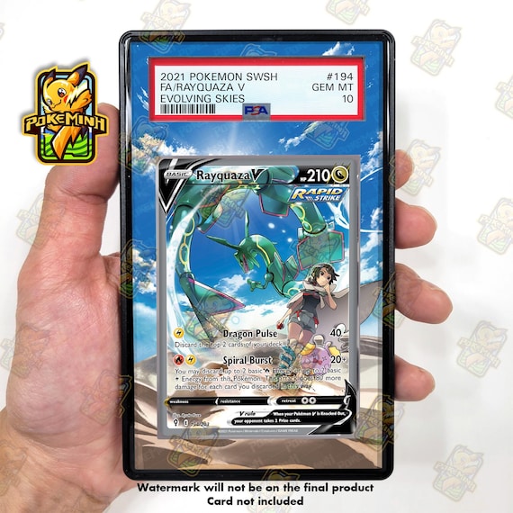 レックウザV別イラスト版カスタムポケモン鑑定済みディスプレイケース