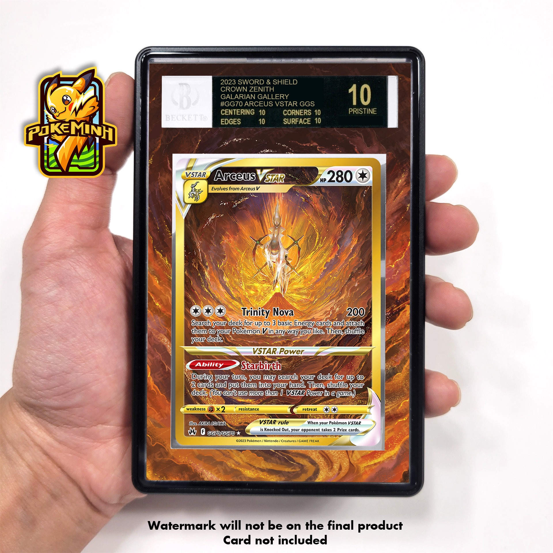 pokemon card arceus vstar gold Arceus VSTAR Pokemon Crown Zenith Full Art Secret #GG70 PSA 10