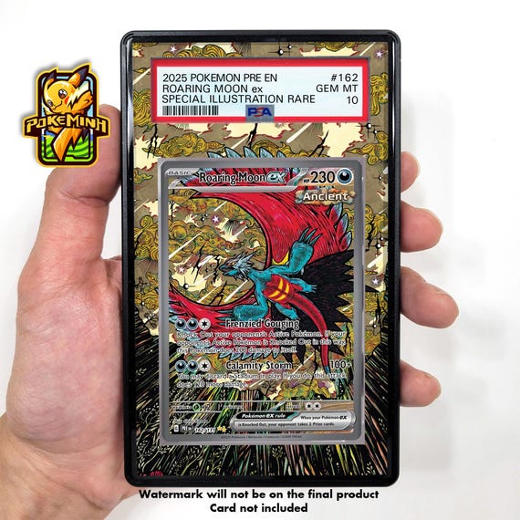 Roaring Moon EX SAR 2 Custom Pokemon Graded Display Case - Etsy Singapore
