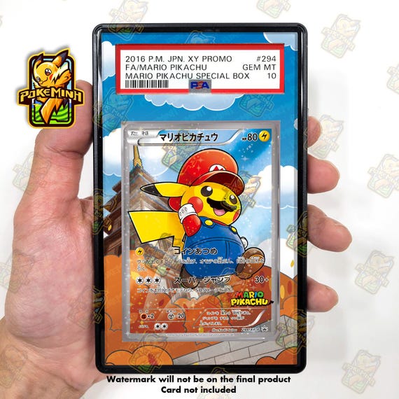 マリオピカチュウ 294/XY-P カスタムポケモン鑑定済みディスプレイ