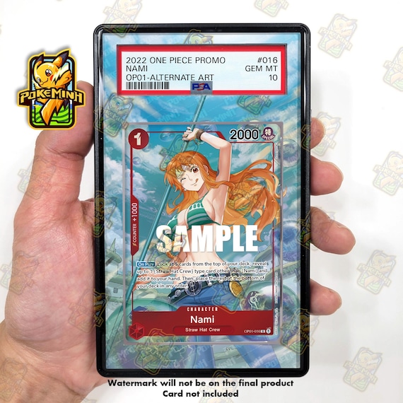 ワンピース カードゲーム One Piece Card PSA-style Display Item Nami OP01-016 Parallel Custom One Piece Graded Display Case - Etsy