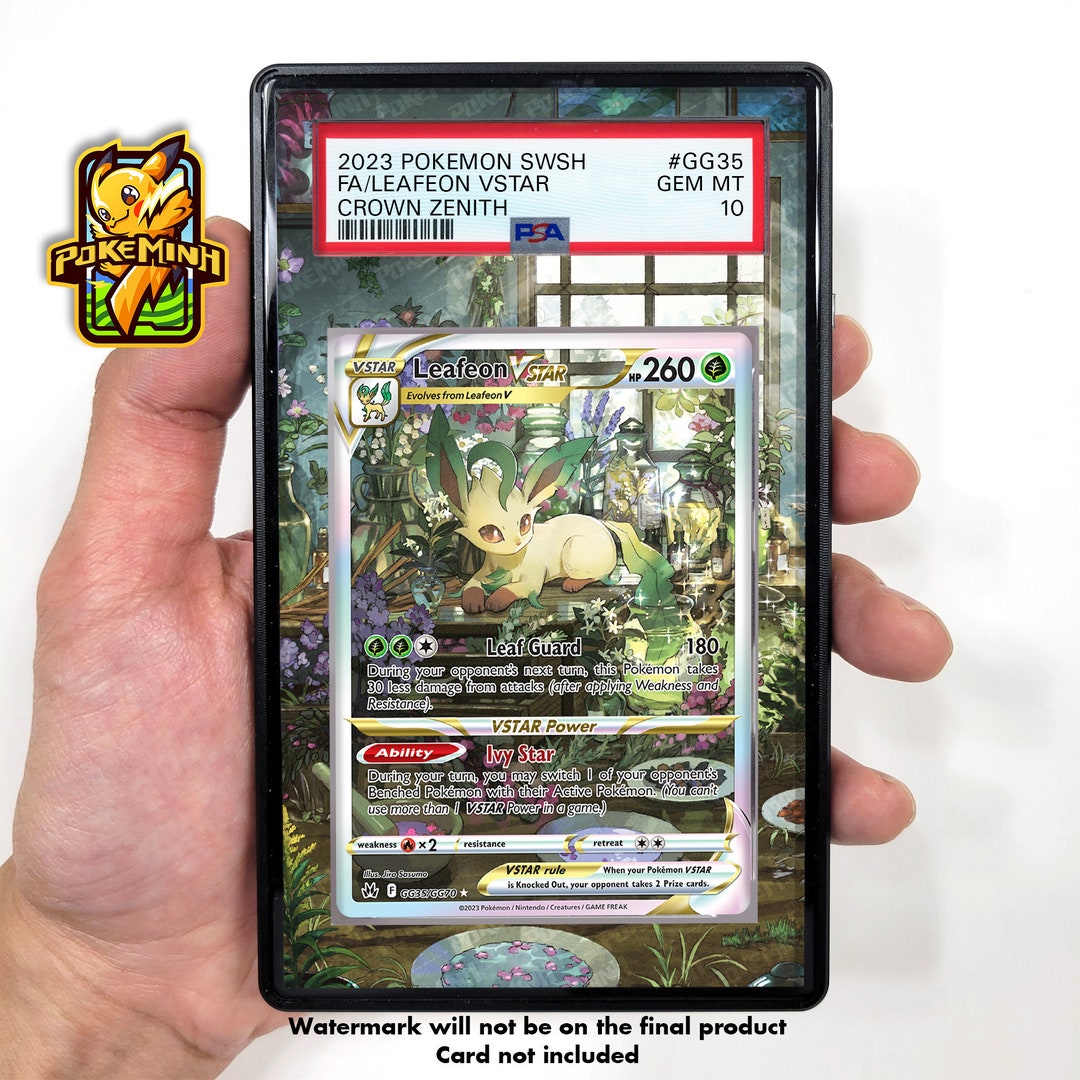 Leafeon VSTAR Alternate Art / SAR Custom Pokemon Graded Display Case Etsy