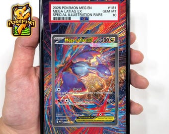 Mega Latias EX SAR Custom Pokemon Graded Display Case