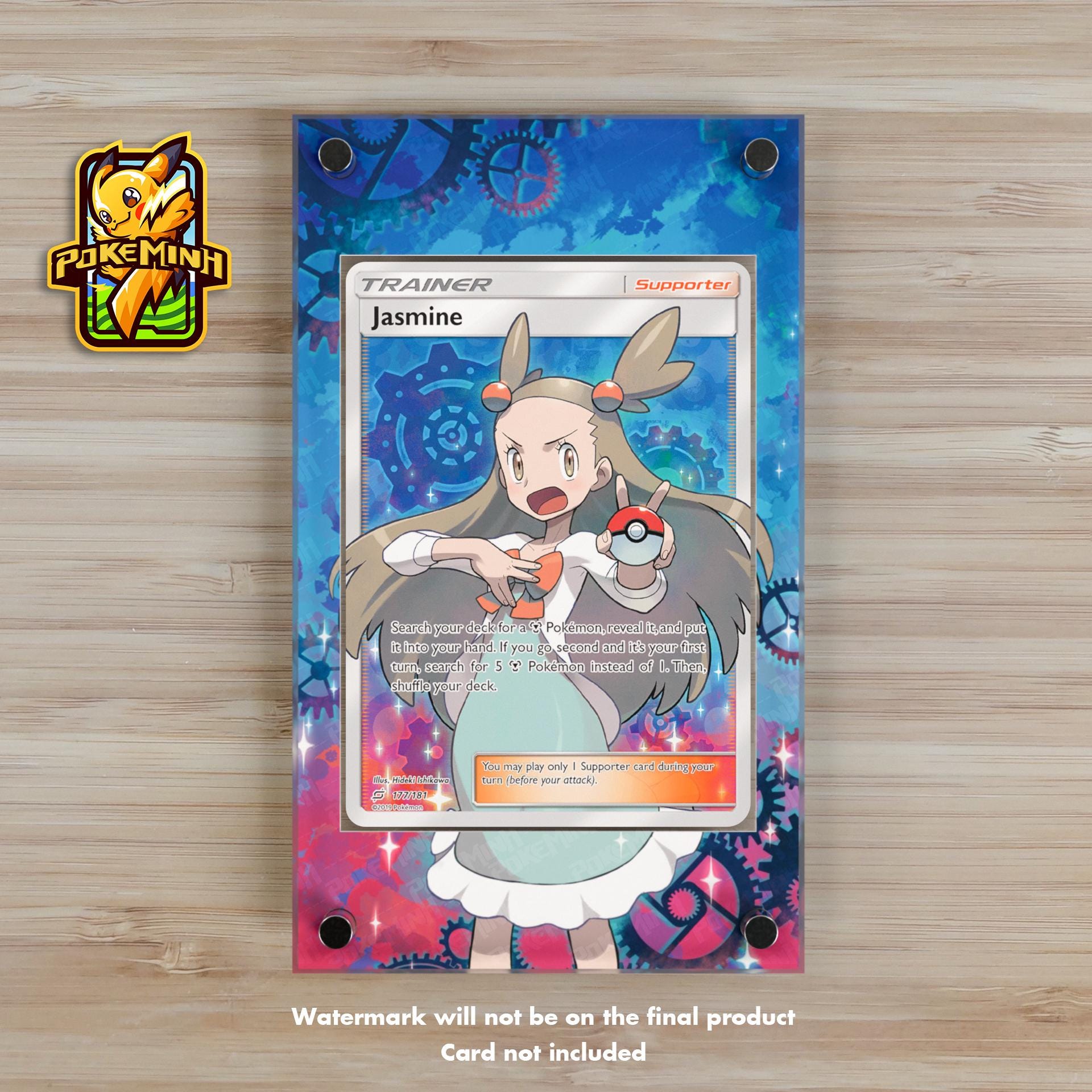 Jasmine Full Art Trainer Custom Pokemon Display Case - Etsy Jasmine Full Art Trainer Custom Pokemon Display Case - Etsy