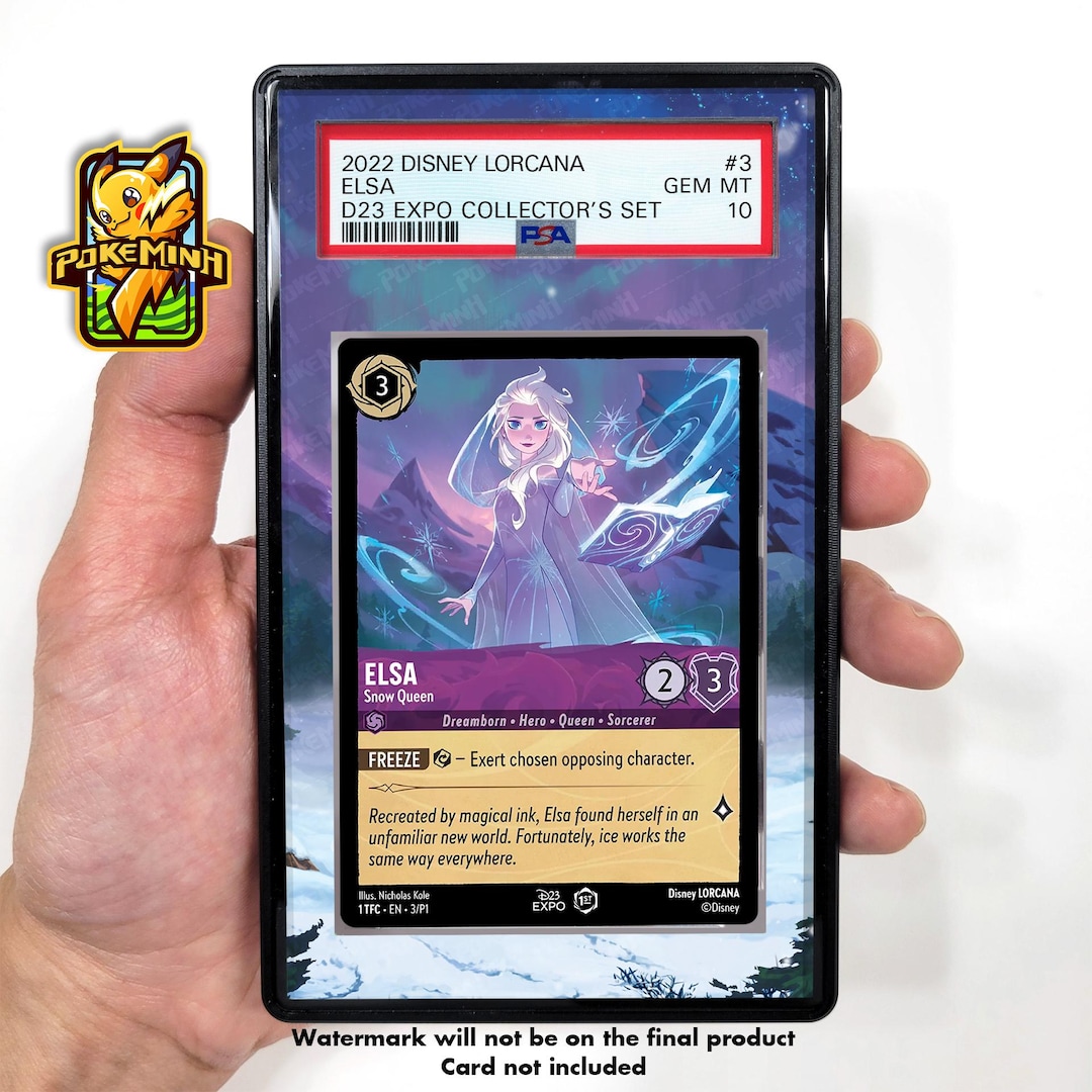 Elsa D23 Promo Custom Disney Lorcana Graded Display Case - Etsy