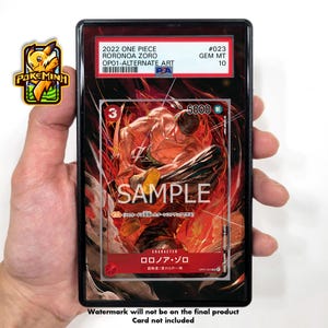 Zoro OP01-025 Alternate Art Custom One Piece Graded Display Case