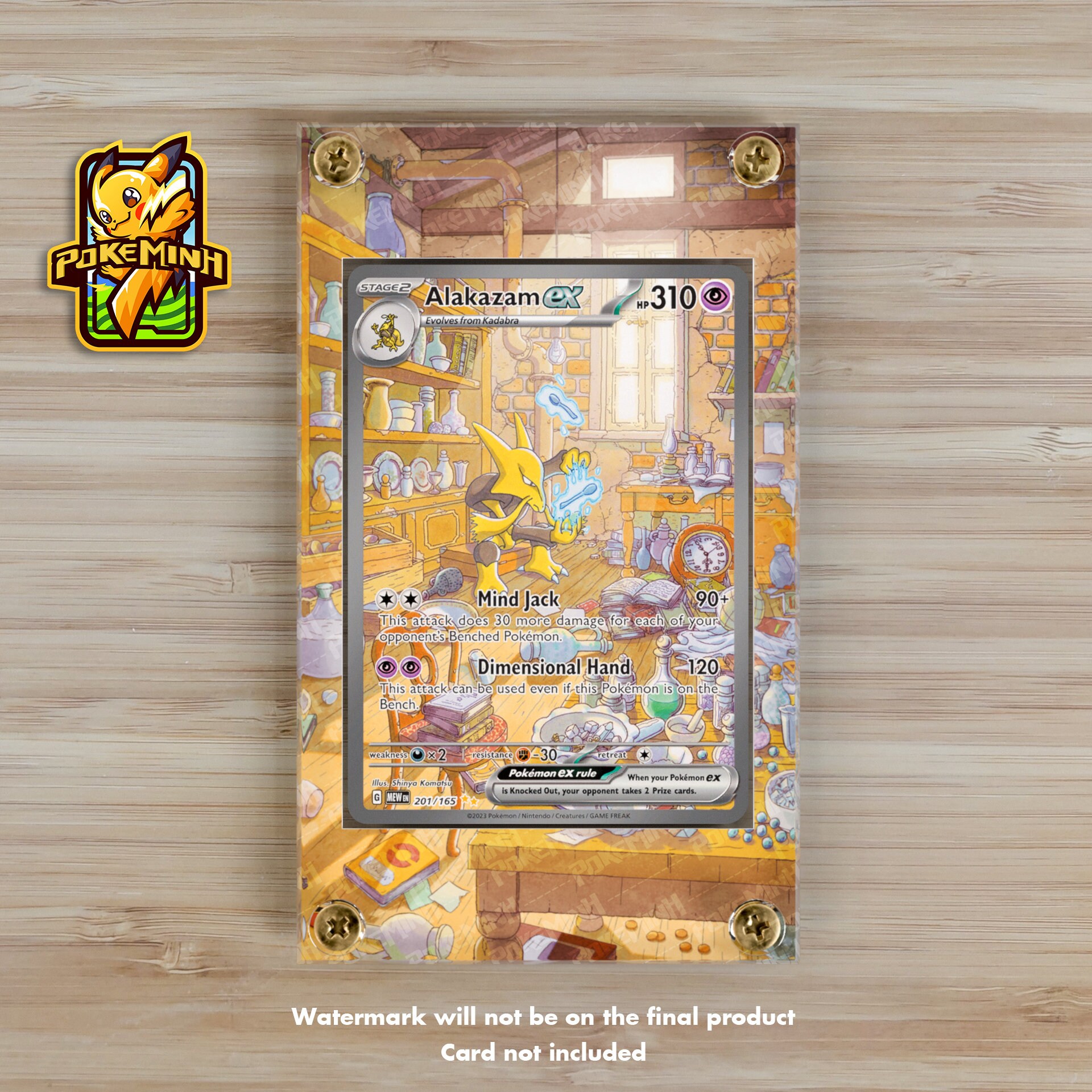 Alakazam 151 EX SAR Custom Pokemon Display Case - Etsy