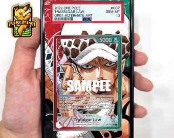 Trafalgar Law OP01-002 Vitrine graduée personnalisée en une pièce Leader Alternate Art