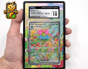 pokemon 151 graded cards Palafin 151/131 PSA Slab Extended Art Aluminum Case C PukaSlab 2023 Pokemon Mew En-151 201