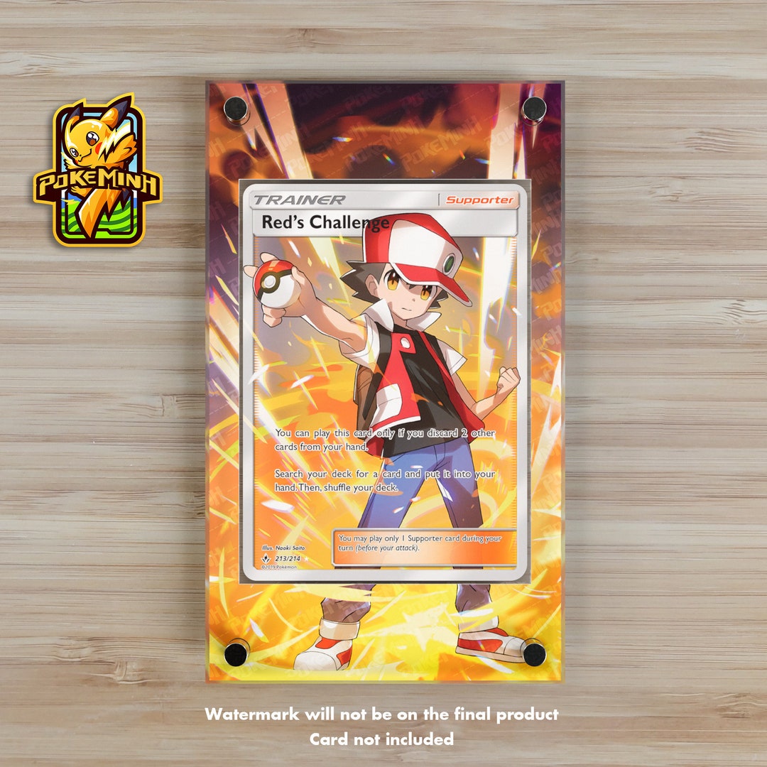 Red's Challenge レッドの挑戦 Full Art Trainer Custom Pokemon Etsy