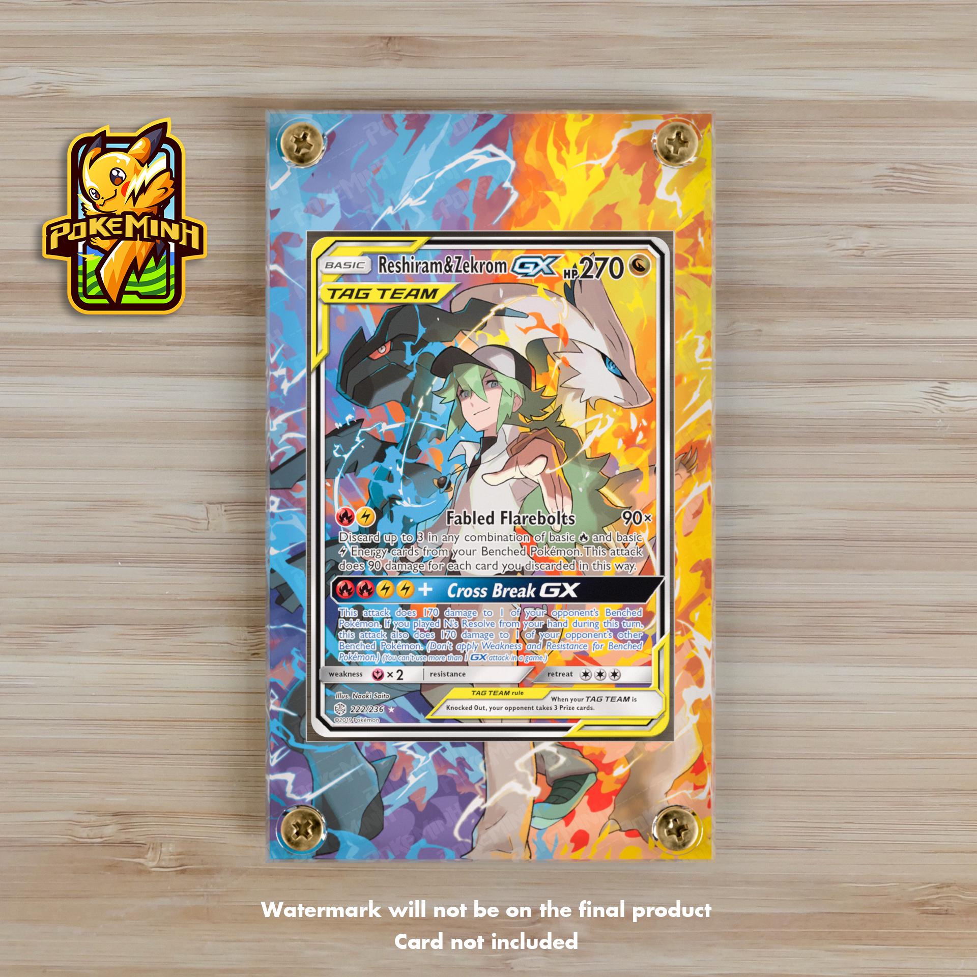 Reshiram Zekrom GX Alternate Art Custom Pokemon Display Case