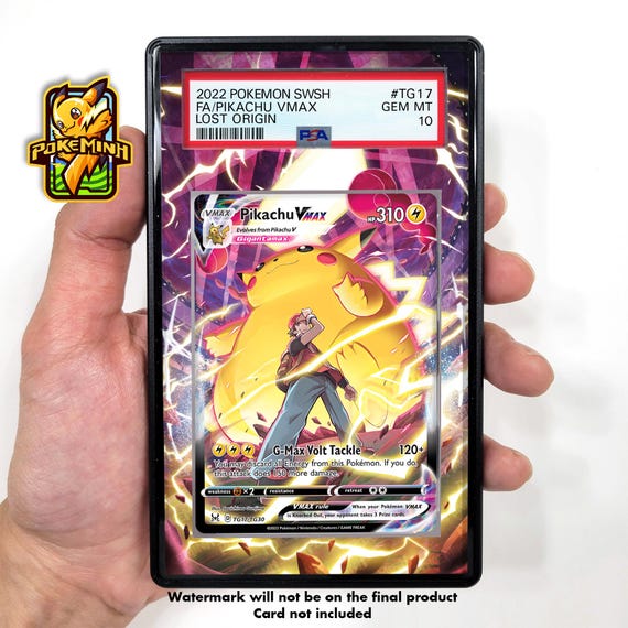 Pikachu VMAX CSR Custom Pokemon Graded Card Display Case - Etsy