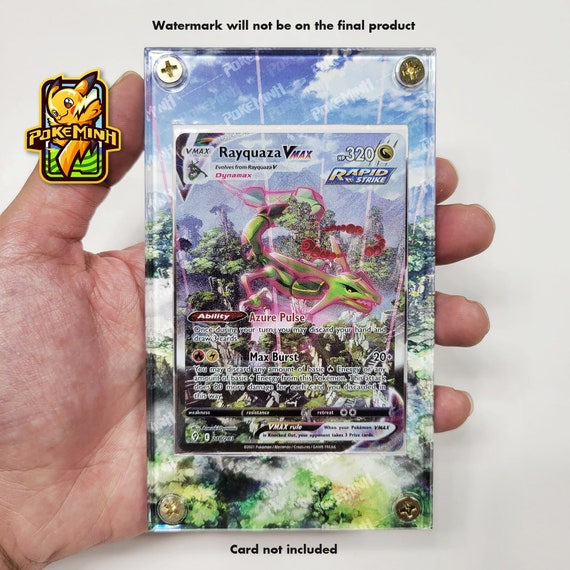 Shadow Rayquaza VMAX Full Art Holo Custom Trading Card 