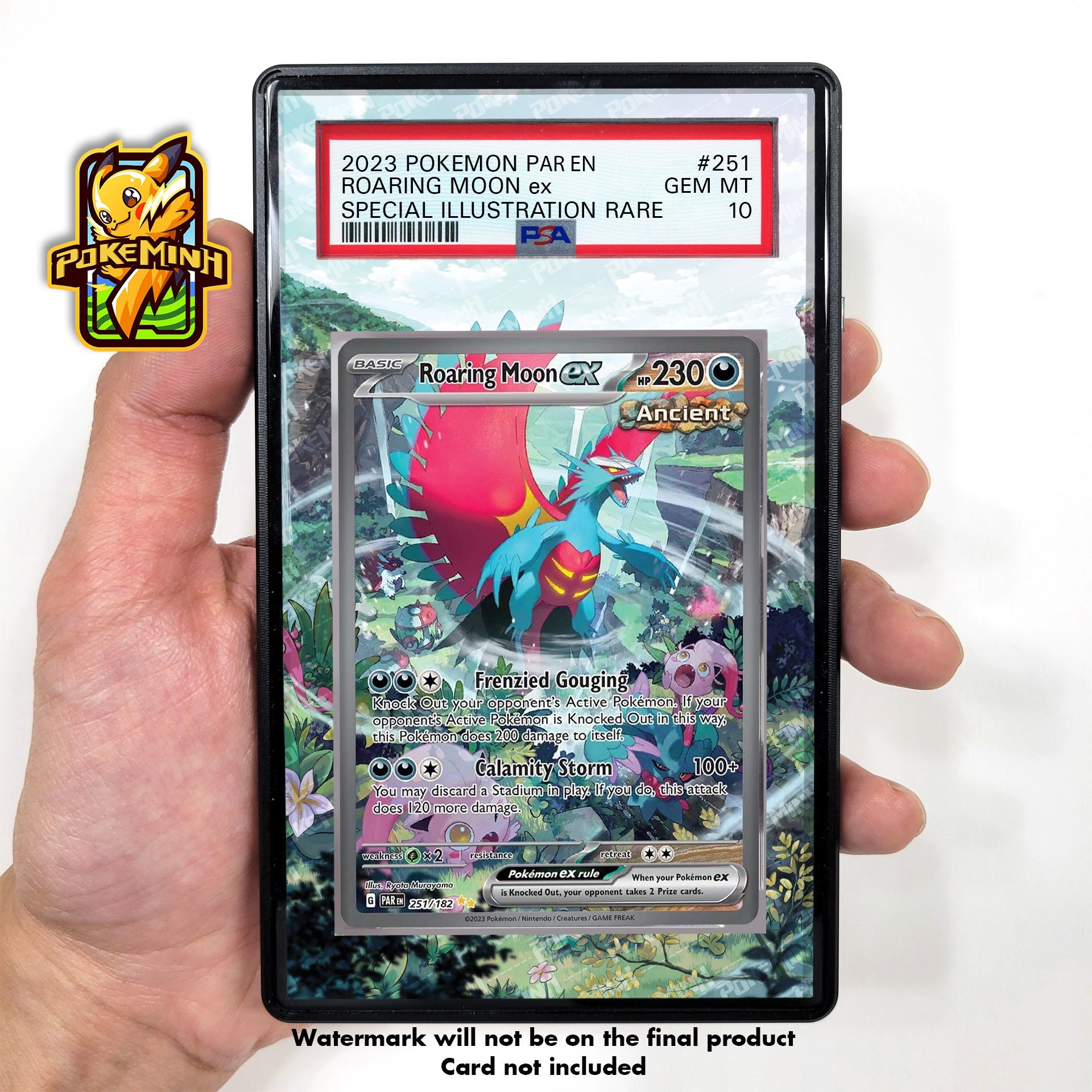 Roaring Moon EX SAR Custom Pokemon Graded Display Case - Etsy