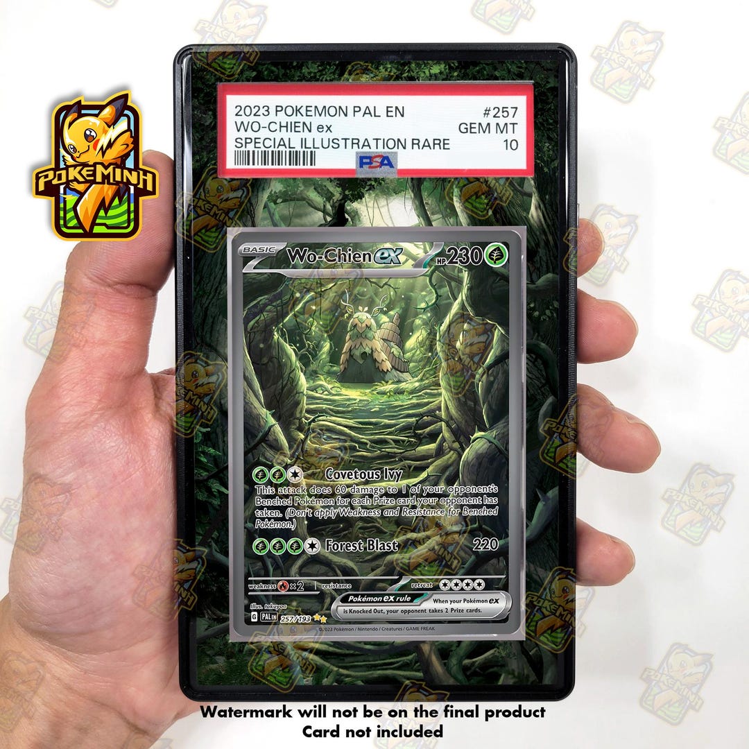 Wo Chien EX SAR Custom Pokemon Graded Display Case - Etsy