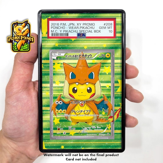 Poncho Pikachu Charizard 208 XY-P Custom Pokemon Graded