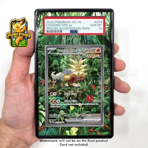 Gouging Fire EX SAR, vitrine personnalisée brillante graduée Pokemon