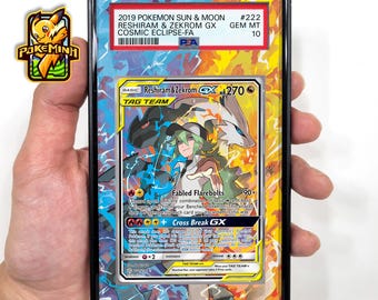 レシラム・ゼクロムGX別イラスト版カスタムポケモンカードディスプレイ