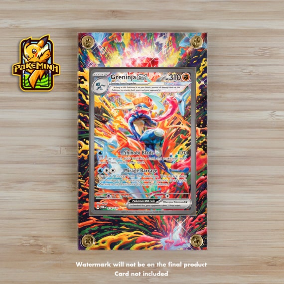 Greninja Tera EX SAR Custom Pokemon Display Case - Etsy