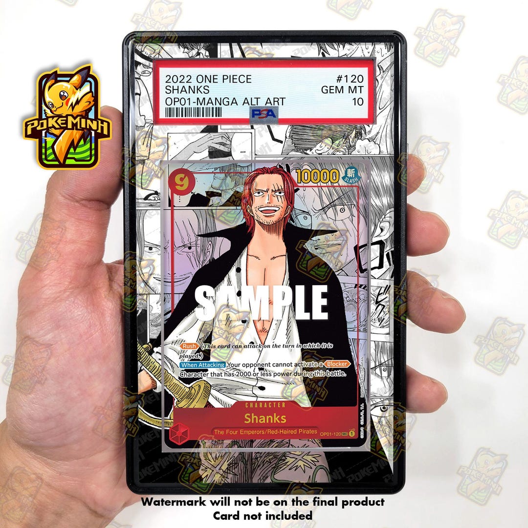 Shanks OP01-120 Manga Custom One Piece Graded Display Case - Etsy