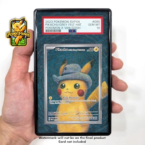 Pikachu Van Gogh Promo Vitrine personnalisée pour cartes graduées Pokémon