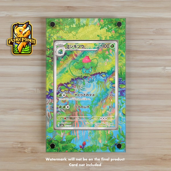 Ivysaur 151 AR Vitrine pour cartes Pokémon personnalisée