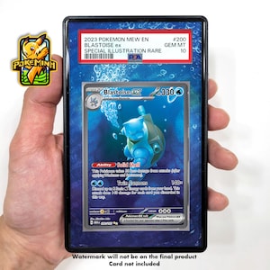 Blastoise 151 EX SAR - Vitrine personnalisée pour cartes graduées Pokémon