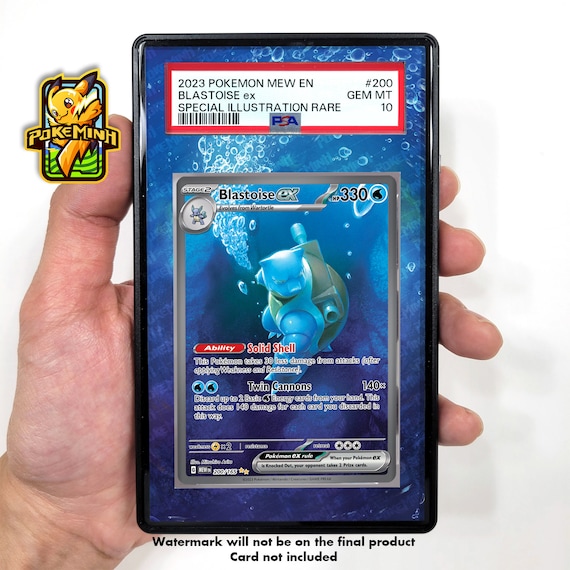 Blastoise 151 EX SAR Custom Pokemon Graded Card Display Case