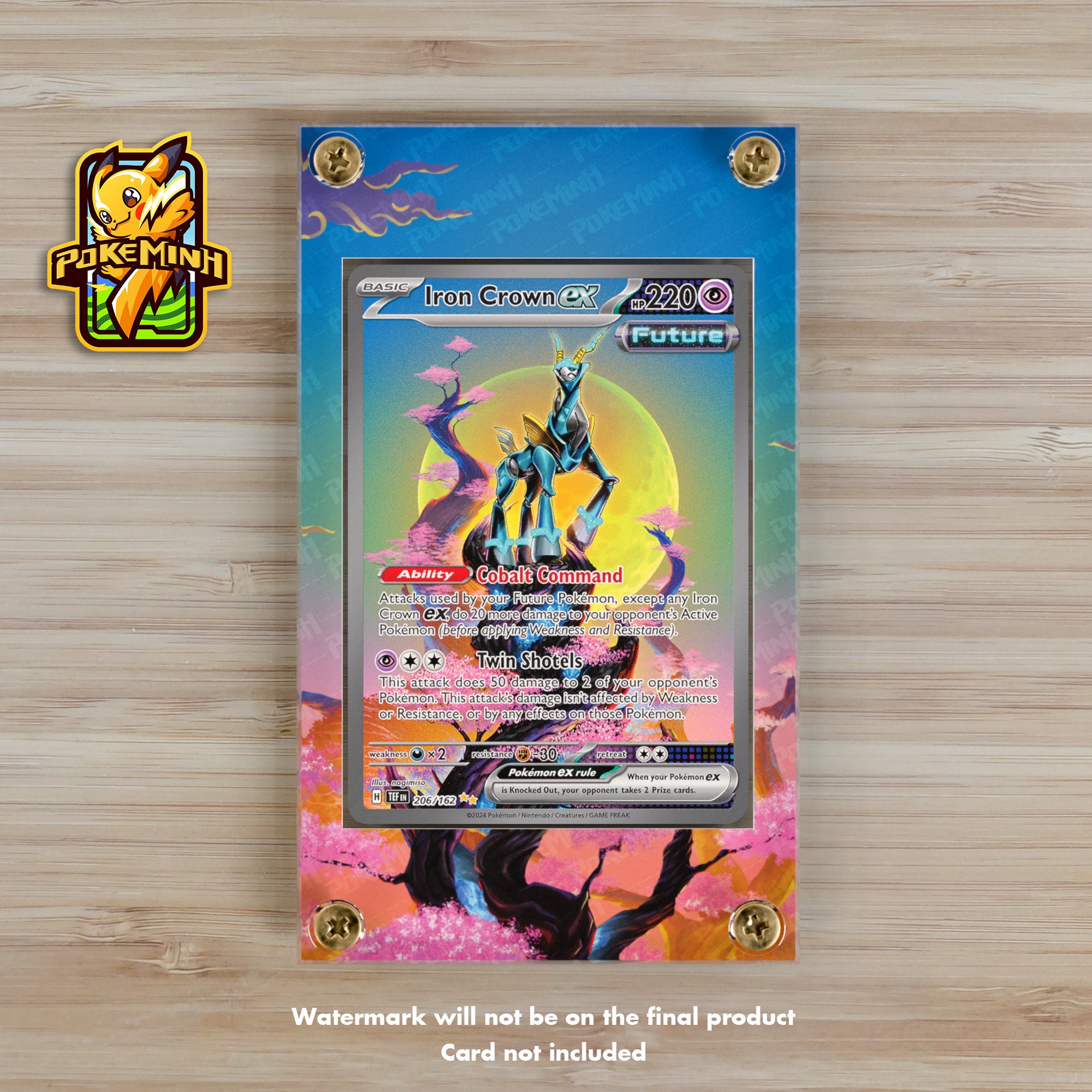 Iron Crown EX SAR Custom Pokemon Card Display Case - Etsy