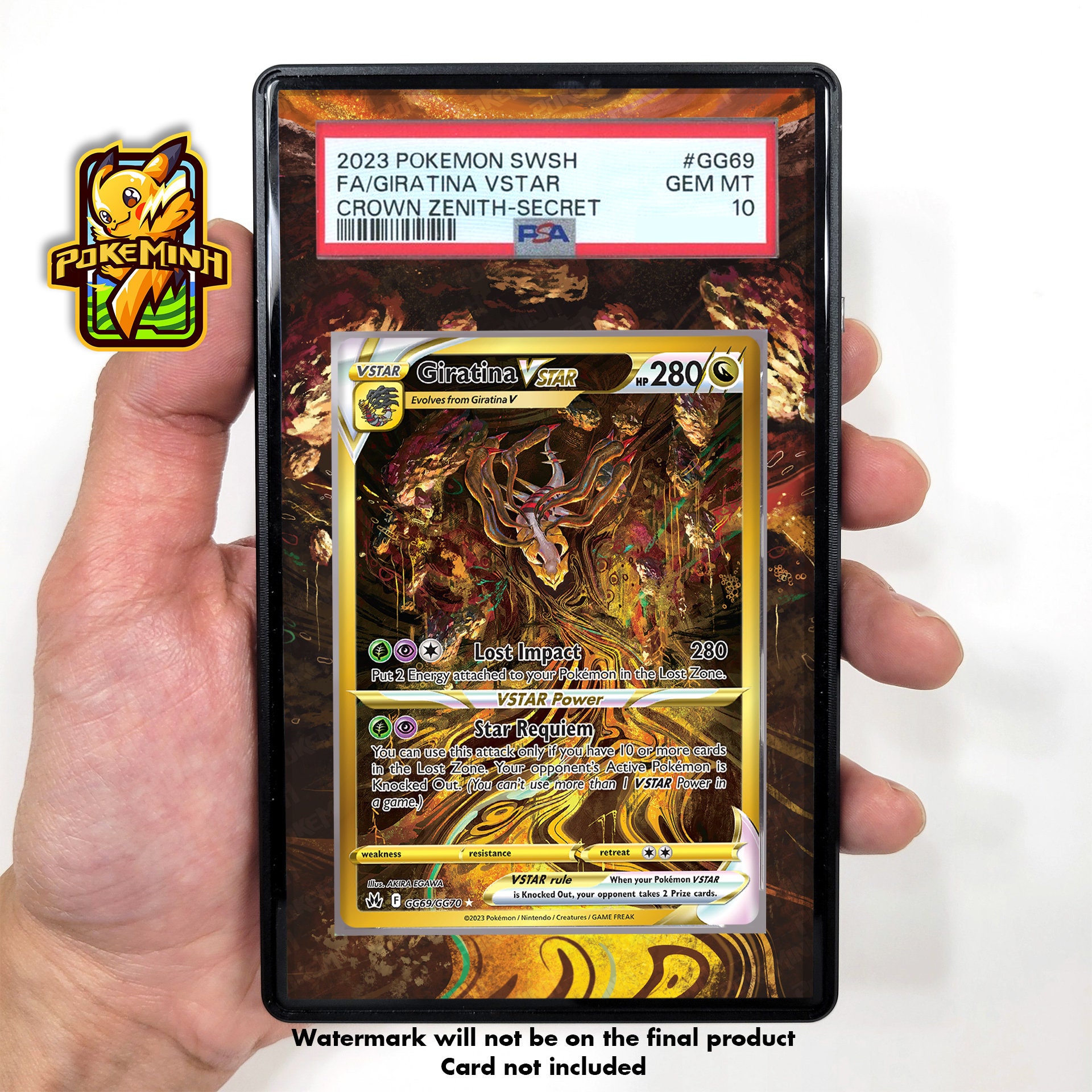 Pokémon TCG Giratina VStar GG69/GG70 Gold Alt Art - Crown Zenith