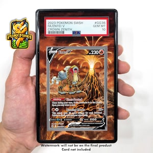 Vitrine graduée personnalisée Entei V Alternate Art Pokemon