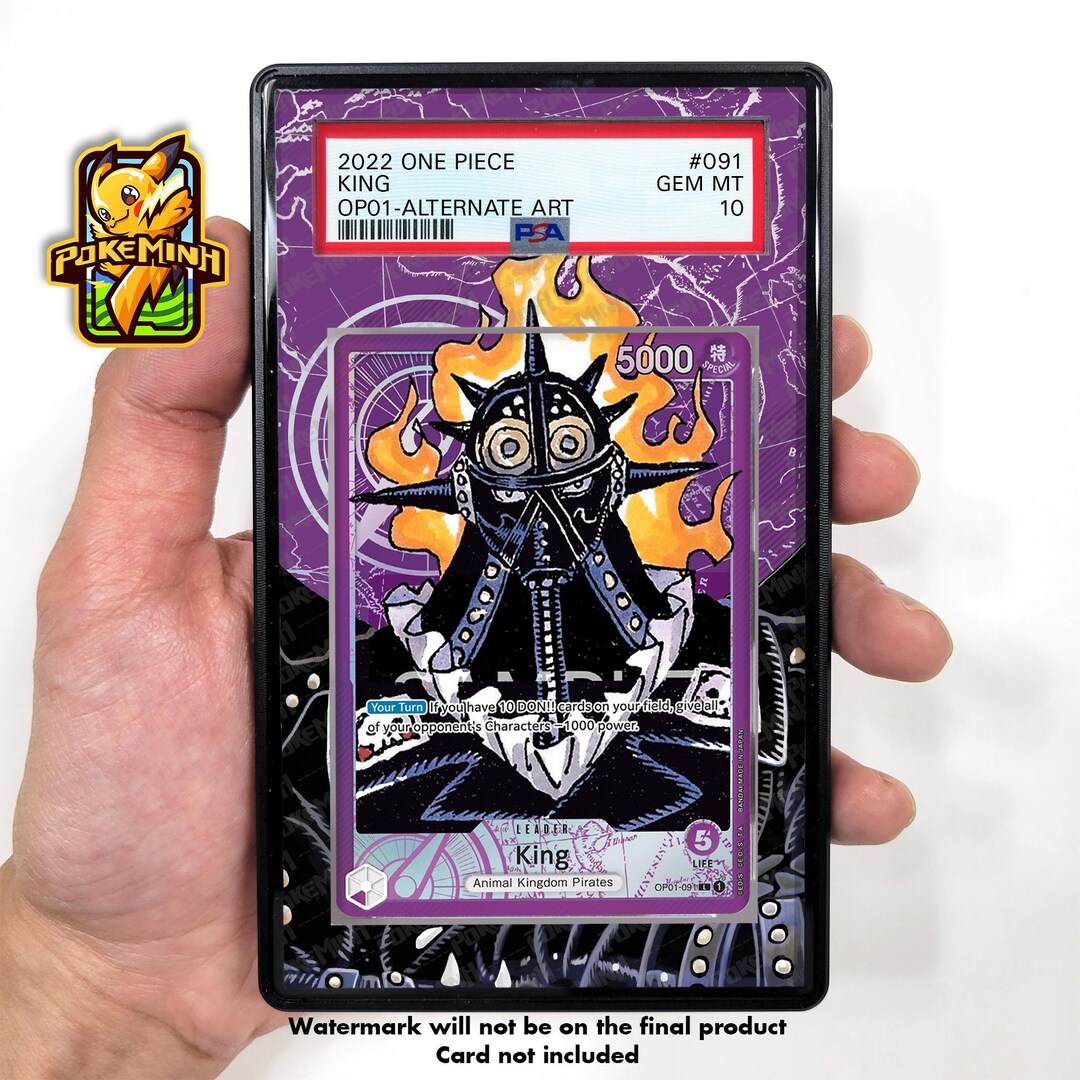 King OP01-091 Leader Alternate Art Custom One Piece Graded Display