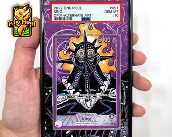 King OP01-091 Leader Alternate Art Custom One Piece Graded Display Case